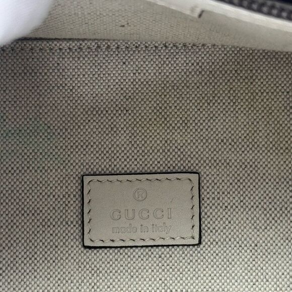 Authentic Gucci Web Sherry Line 2 Way Small Bauletto Leather Bag 715772 White - Picture 13 of 16